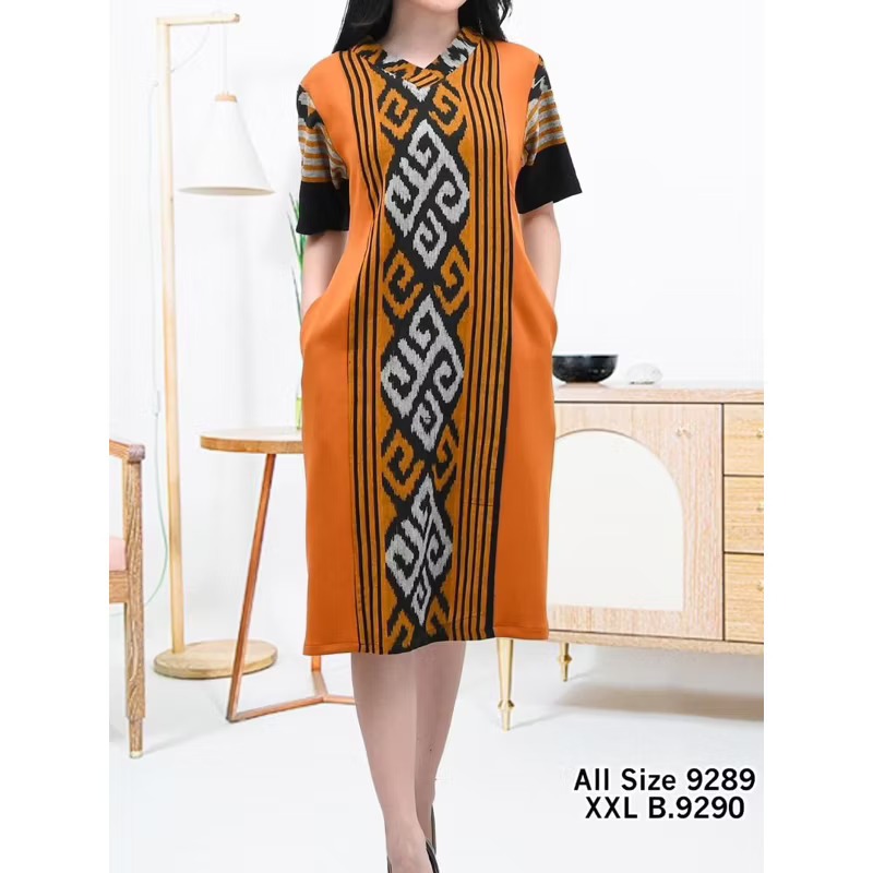 DRES PESTA TENUN MIX KATUN BAJU TUNIK WANITA