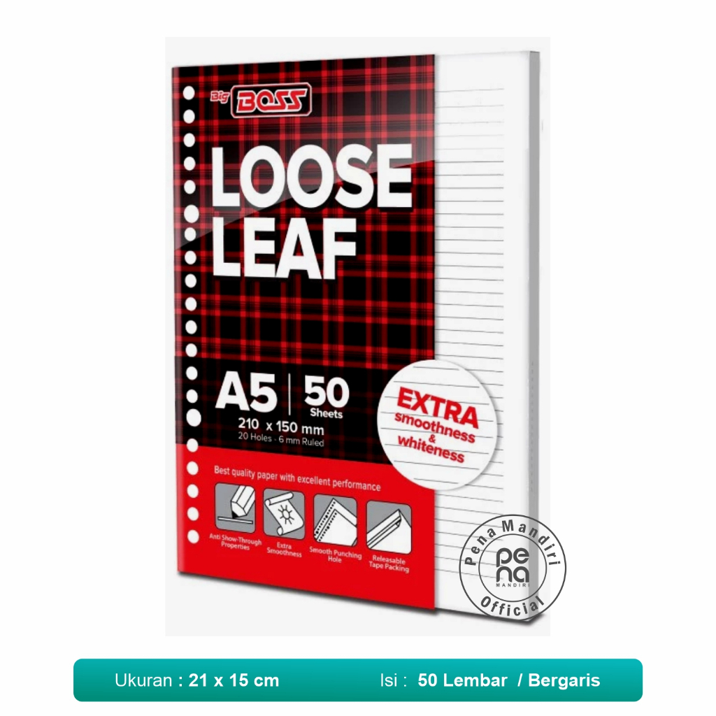 

Big Boss Loose Leaf A5 50 Lembar BBO LL 50 A5