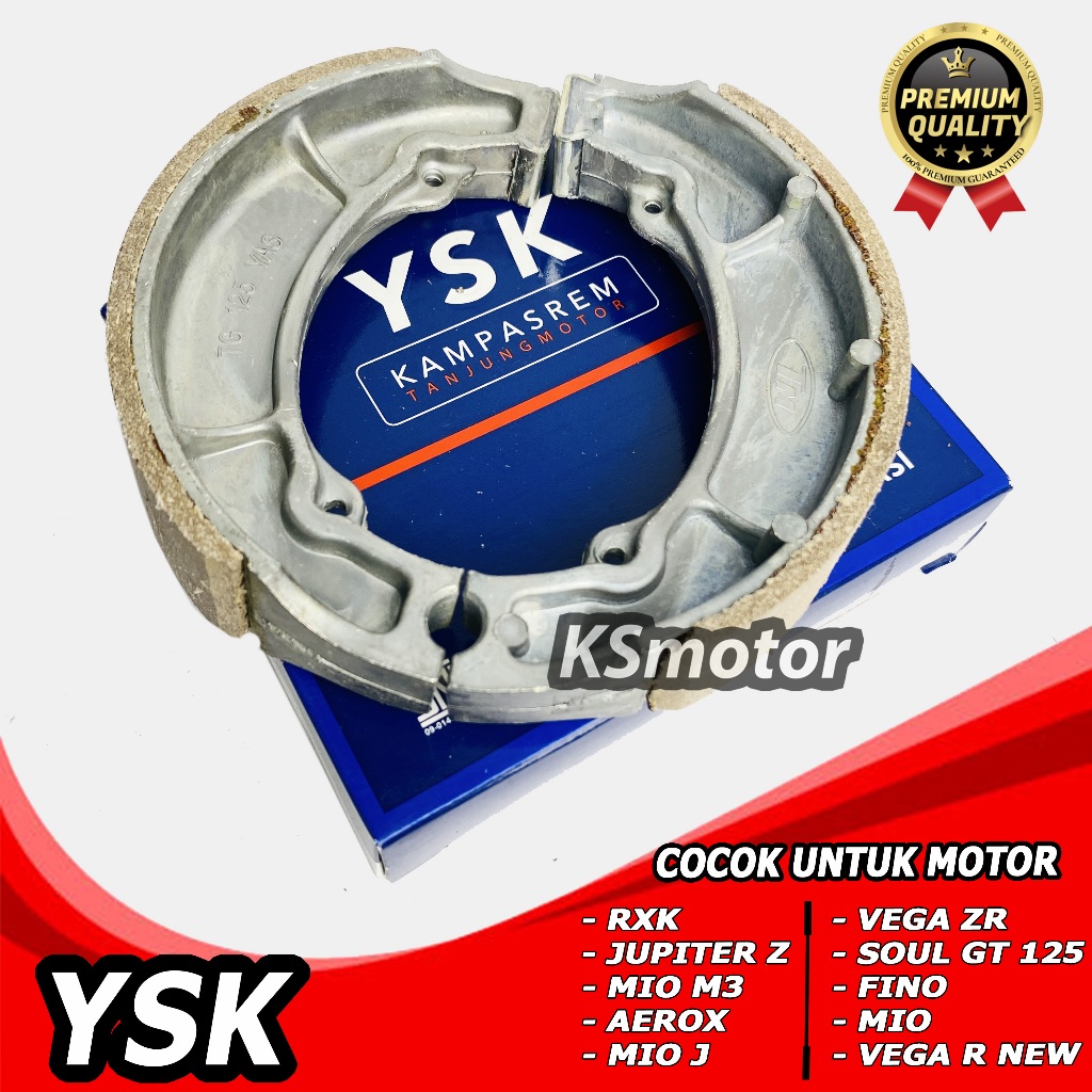 Kampas Rem Belakang Ysk Tm Yasi Rxk Jupiter Z Mio Karbu Mio Soul Fino Soul Gt M3 Mio Z Aerox Mx Vega