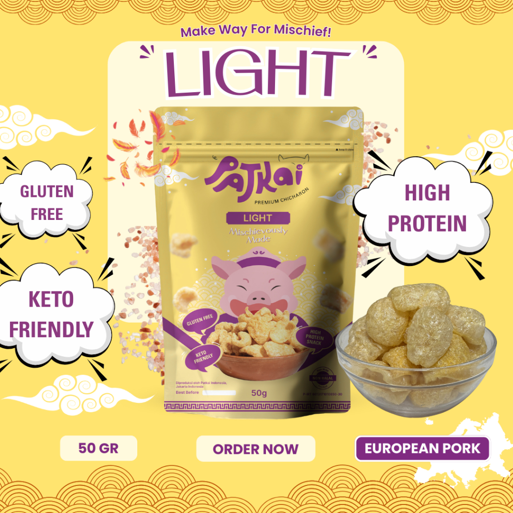 

Patkai Snack Kerupuk Babi Light Flavour Regular Pack