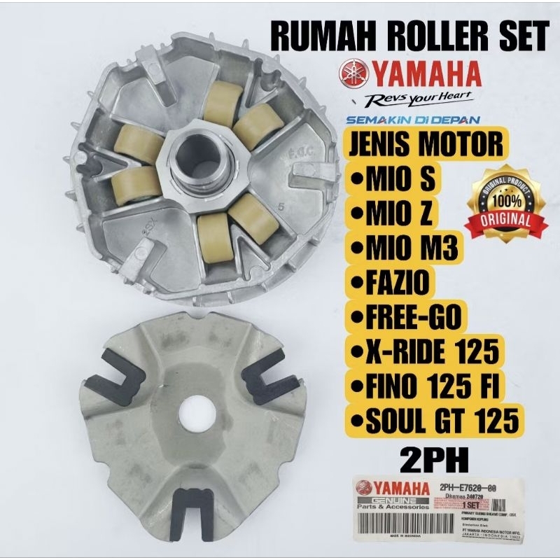 RUMAH ROLER ROLLER SET ASSY YAMAHA MIO M3, MIO S, MIO Z, MIO SOUL GT, FAZIO, XRIDE 125,FINO 125 FI O