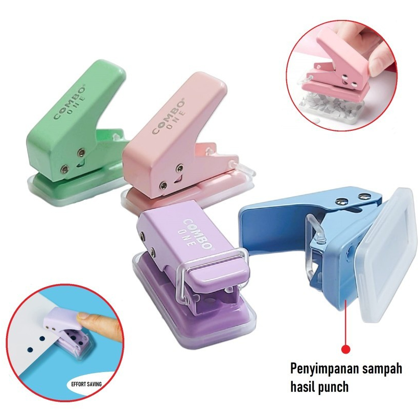 

Perforator 1 Lubang Combo Macaron Mini One Hole Punch Combo