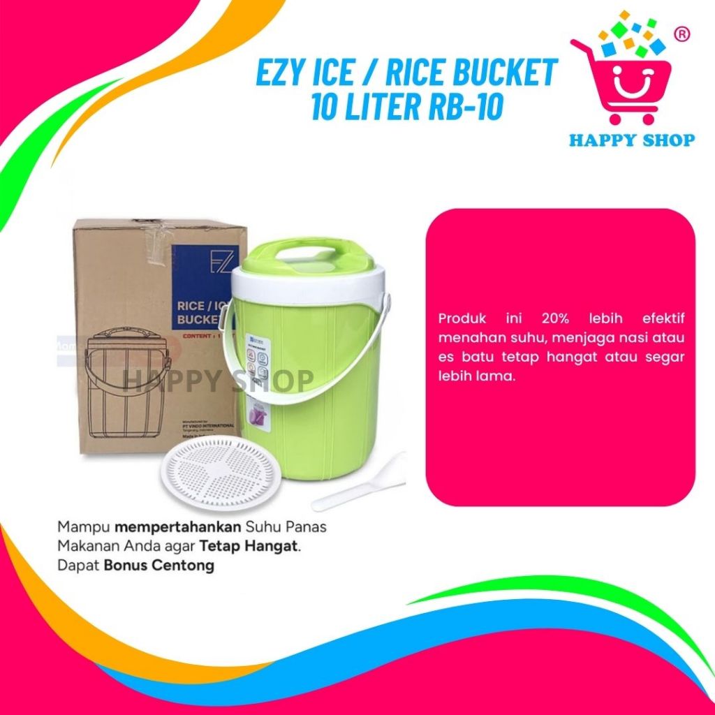 Ezy Ice / Rice Bucket 10 Liter / Termos Nasi 10 Liter
