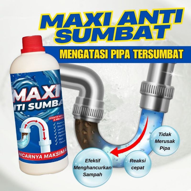 Anti Sumbat -  Soda Api - soda api untuk saluran mampet -  Soda Api Cair MAXI ANTI SUMBAT 700 Gram