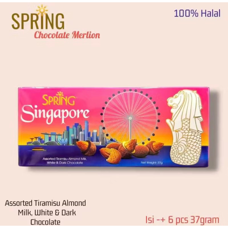 

READY STOCK Coklat Box Singapore Merlion ( Spring ) 37gram HALAL