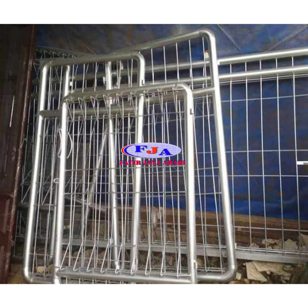 Pintu Pagar Brc Swing Tunggal Tinggi 150 cm x Lebar 100 cm Electro Platting Galvanis