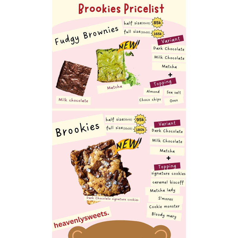 

HEAVENLY SWEETS - U CAN MIX BROOKIES ( cookies&fudgy brownies )