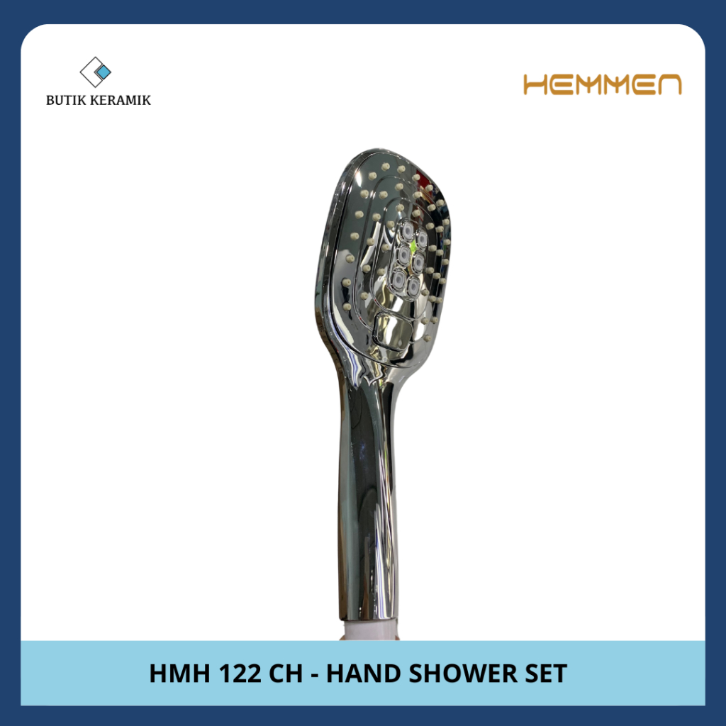 Shower Tangan Hemmen | HMH 122 CH - Hand Shower Set | Shower Kamar Mandi | Shower Gengam Hemmen |