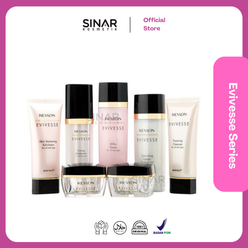 REVLON Evivesse Series | Foaming Cleanser | Face Exfoliator | Firming Moisturizer | Day Night Cream 