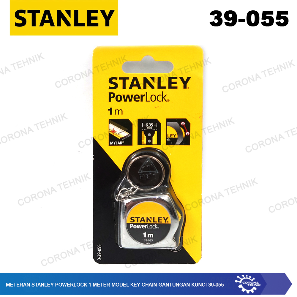 Gantungan Kunci 39-055 Meteran Stanley Powerlock 1 Meter Model Key Chain