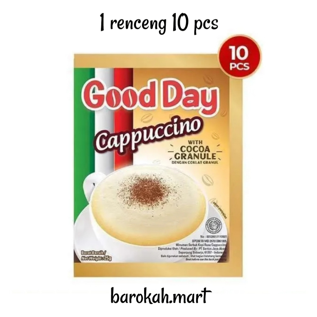 

Good Day Cappucinno Kopi 1 Renceng isi 10 pcs x 25 gr