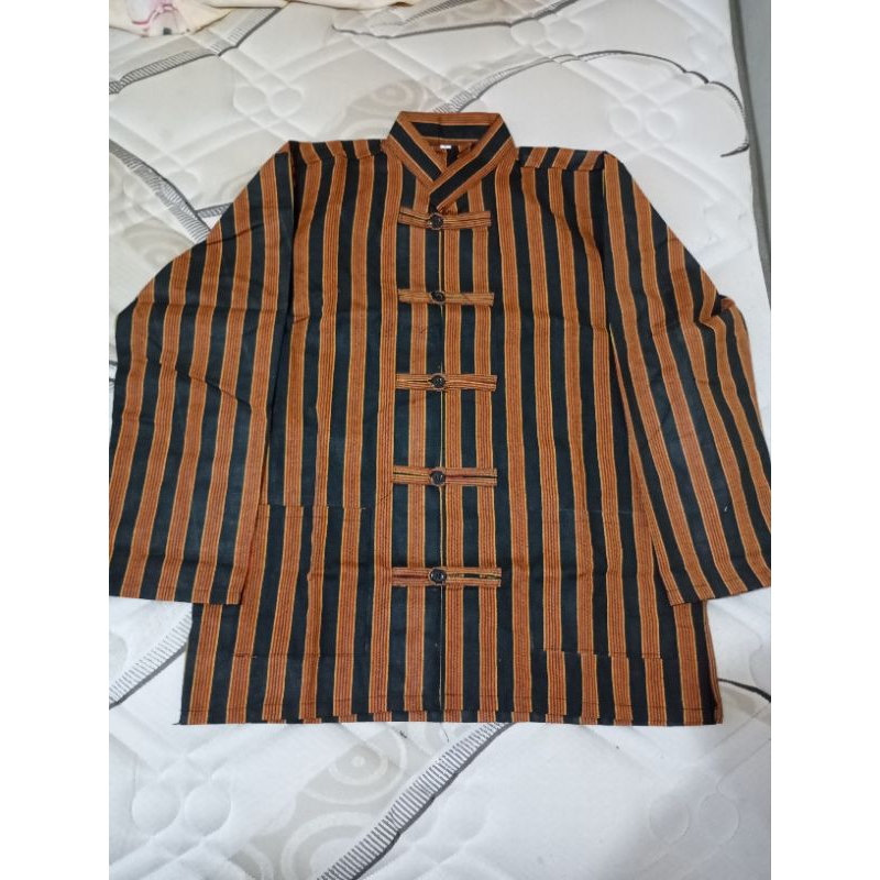 Baju Koko Surjan Jawa Tenun Lurik