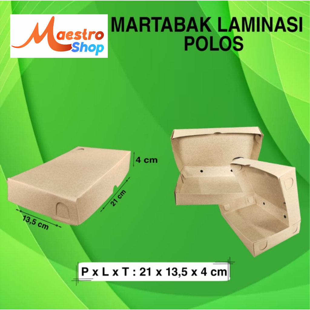 

Box Martabak Kraft Polos Laminasi 21x13,5