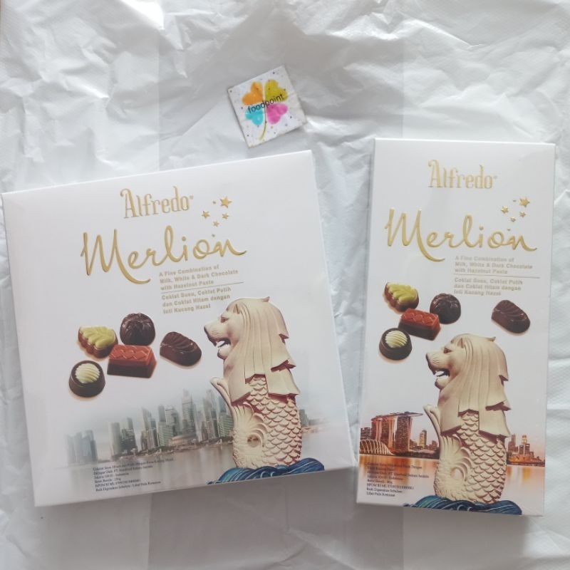 

Coklat Alfredo Merlion with Hazelnut Paste 80gr / 120gr Box