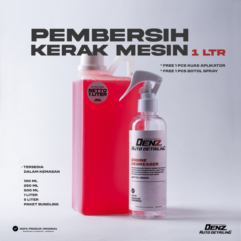 ENGINE DEGREASER 1 LITER DENZ AUTO DETAILING - PEMBERSIH KERAK MESIN