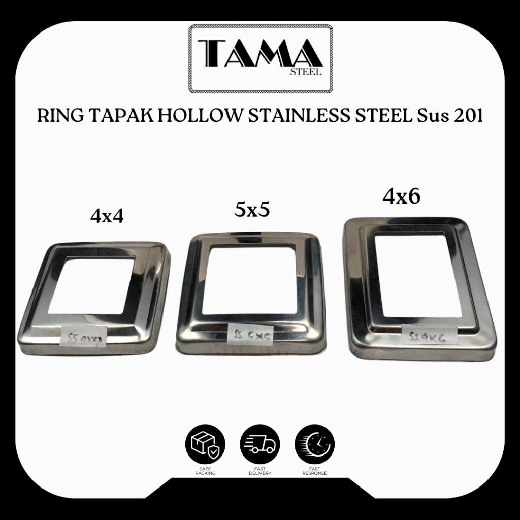RING TAPAK HOLLOW STAINLESS STEEL Sus 201 4x4, 5x5, 4x6 | Tapak, Ring, Tapak Hollow Stainless