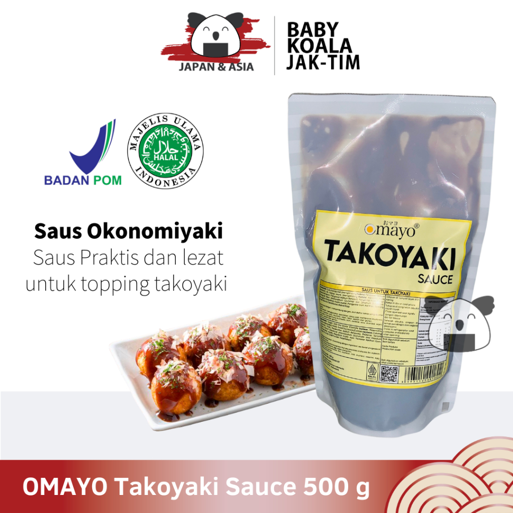 

OMAYO Takoyaki Sauce 500 g Halal │ Saus Topping Takoyaki & Okonomiyaki - Jaktim