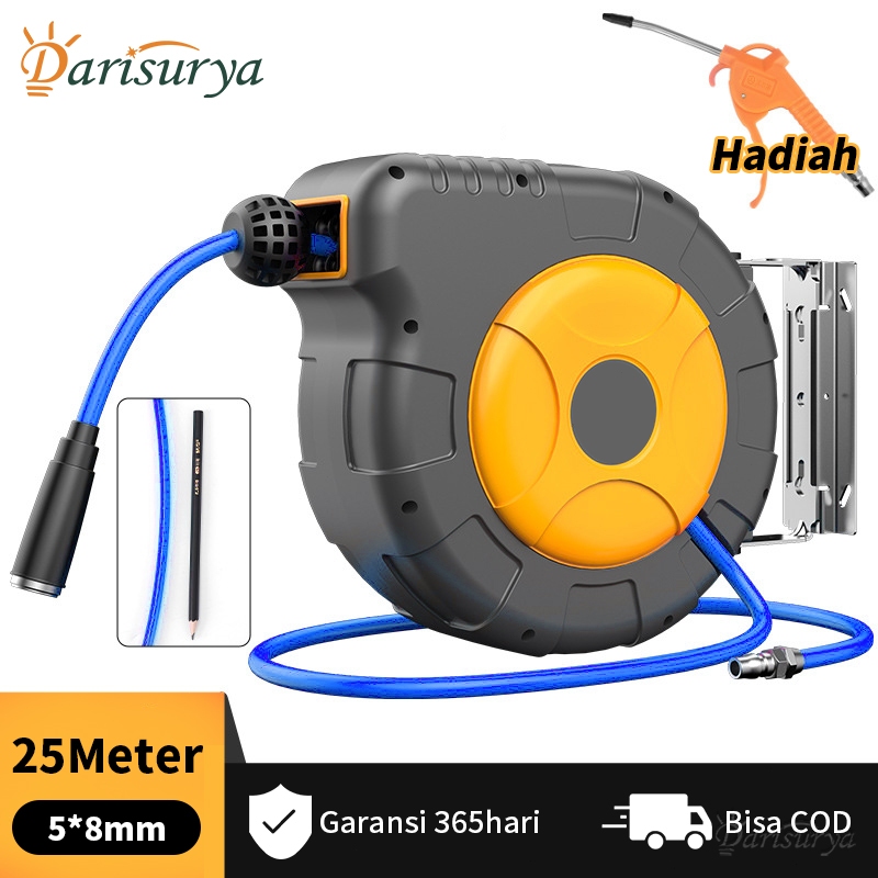 Automatic Air Hose Reel 25M Selang Air hose reel 5/8mm selang angin gulung selang Kompressor Krisbow