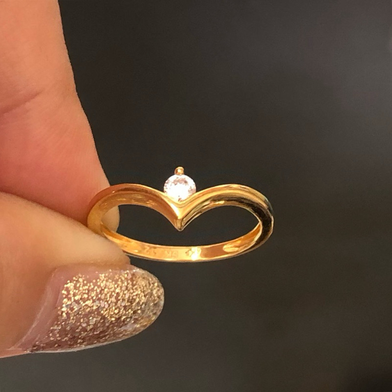 B2 KO- CINCIN AUREL SOLITAIRE 1.25GR KADAR 375 UKURAN 12