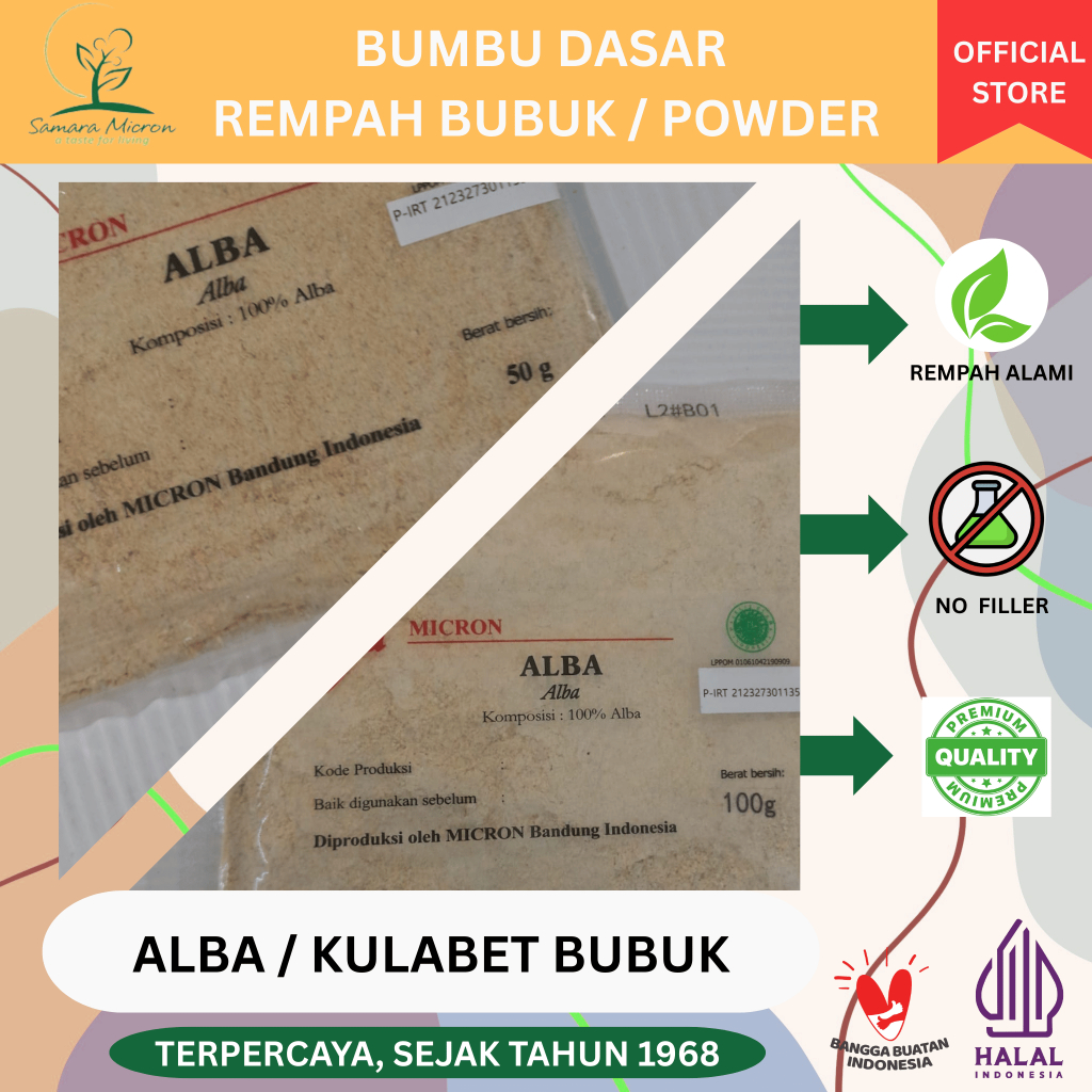 

Bumbu Rempah Samara Micron - Alba Bubuk - Kulabet Bubuk / Powder