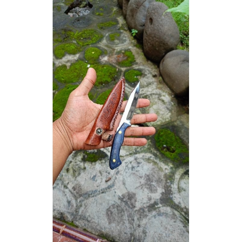 pisau kecil fultank baja hss mini elegan simpel praktis mewah bushcraft pisau outdoor gagang mikarta