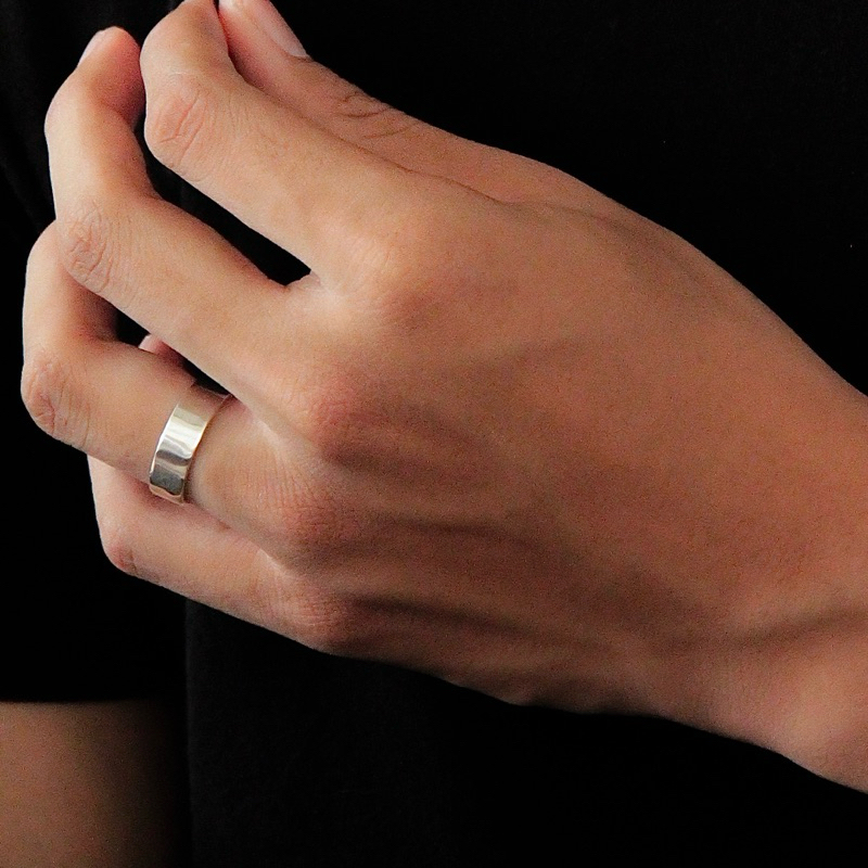 Cincin Plan Perak 925 Asli Pria Wanita Sterling Silver