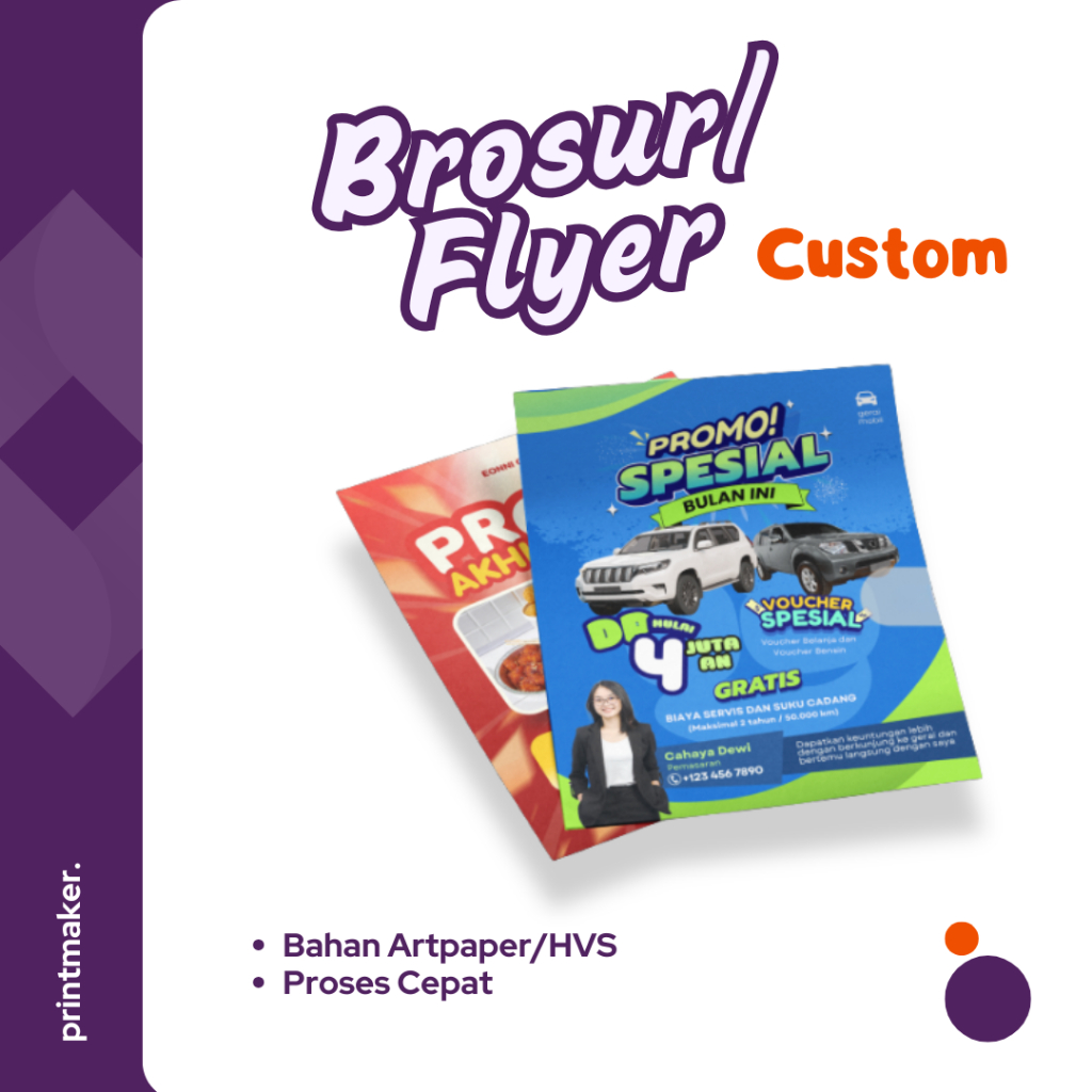 

Brosur / Flyer / Katalog / Leaflet / Pamflet ( Custom / A4 / A5 / A6 / DL )