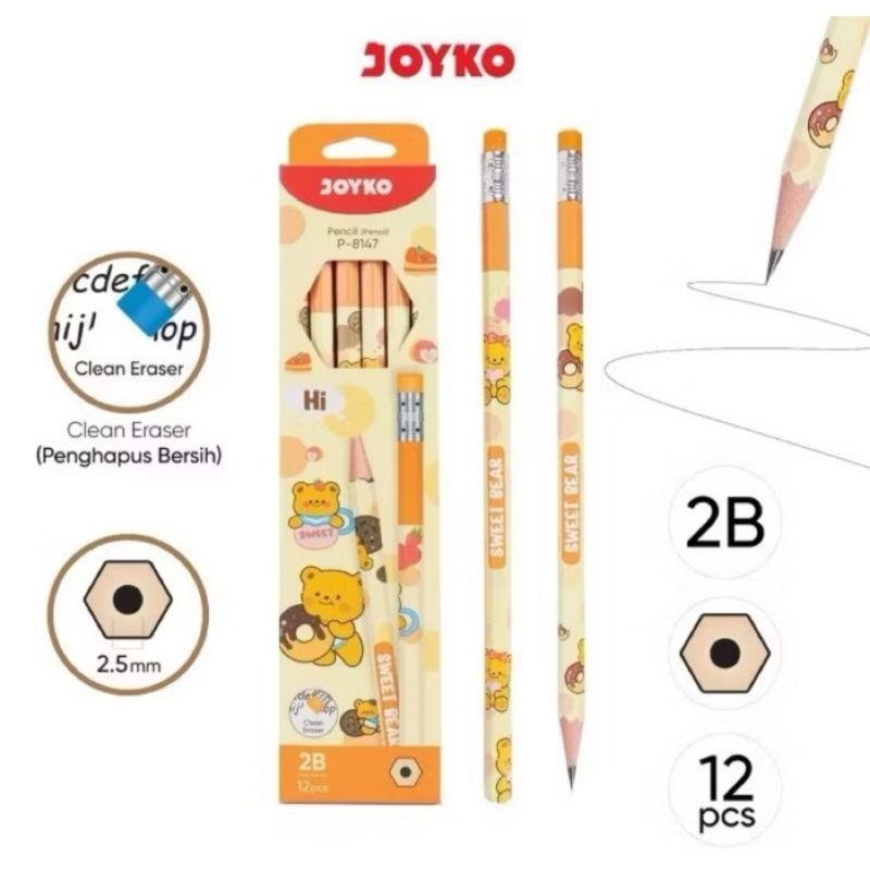 

PENSIL JOYKO 2B P-8147 (12 BIJI)