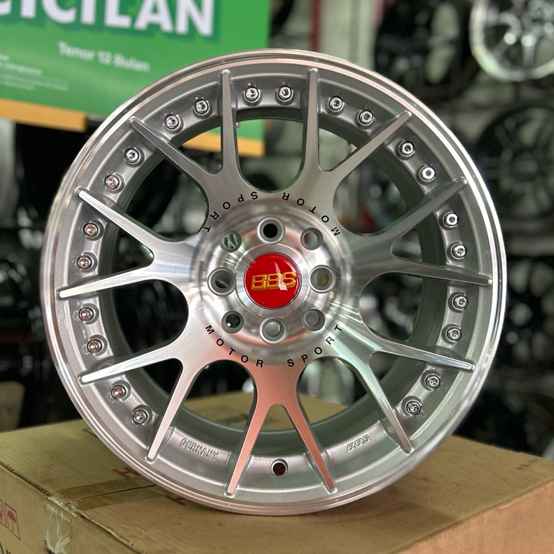 Velg BBS CHR Ring 15 Lebar 7/8 Pcd 8x100/114 Et 30/40 Warna Silver Machine Face | Velg R15 | Velg Mo