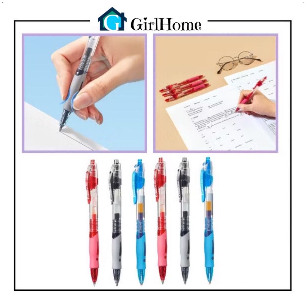 

GH361 Gel Pen Pulpen Pena Murah Hitam Biru Merah 0.5mm