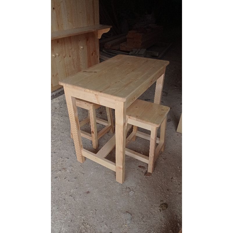 set meja bangku/meja warkop/meja cafe