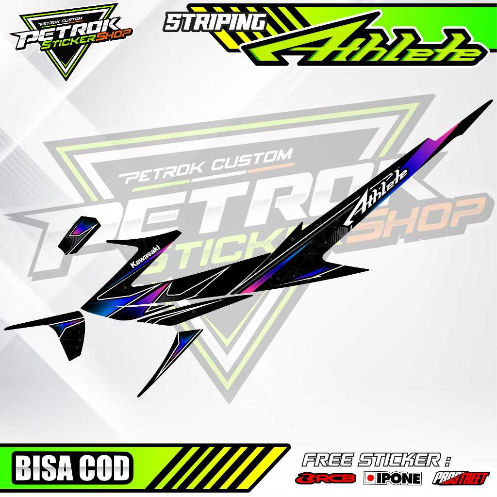 STRIPING VARIASI MOTOR KAWASAKI ATHLETE / STICKER LIST VARIASI MOTOR KAWASAKI KAWASAKI ATHLETE