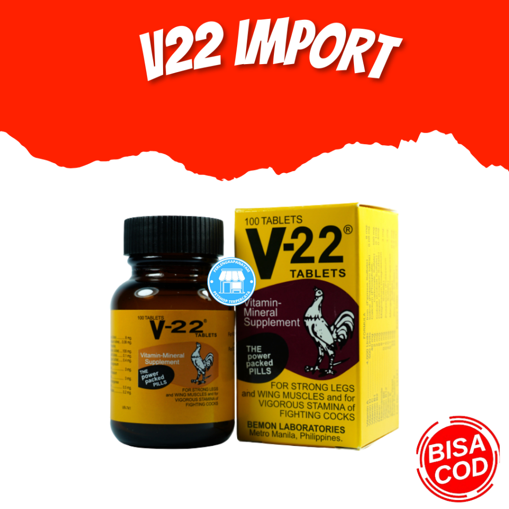 V22 PUTIH Obat Ayam Penguat Sayap Dan Kaki Obat Penambah Stamina Ayam Bangkok