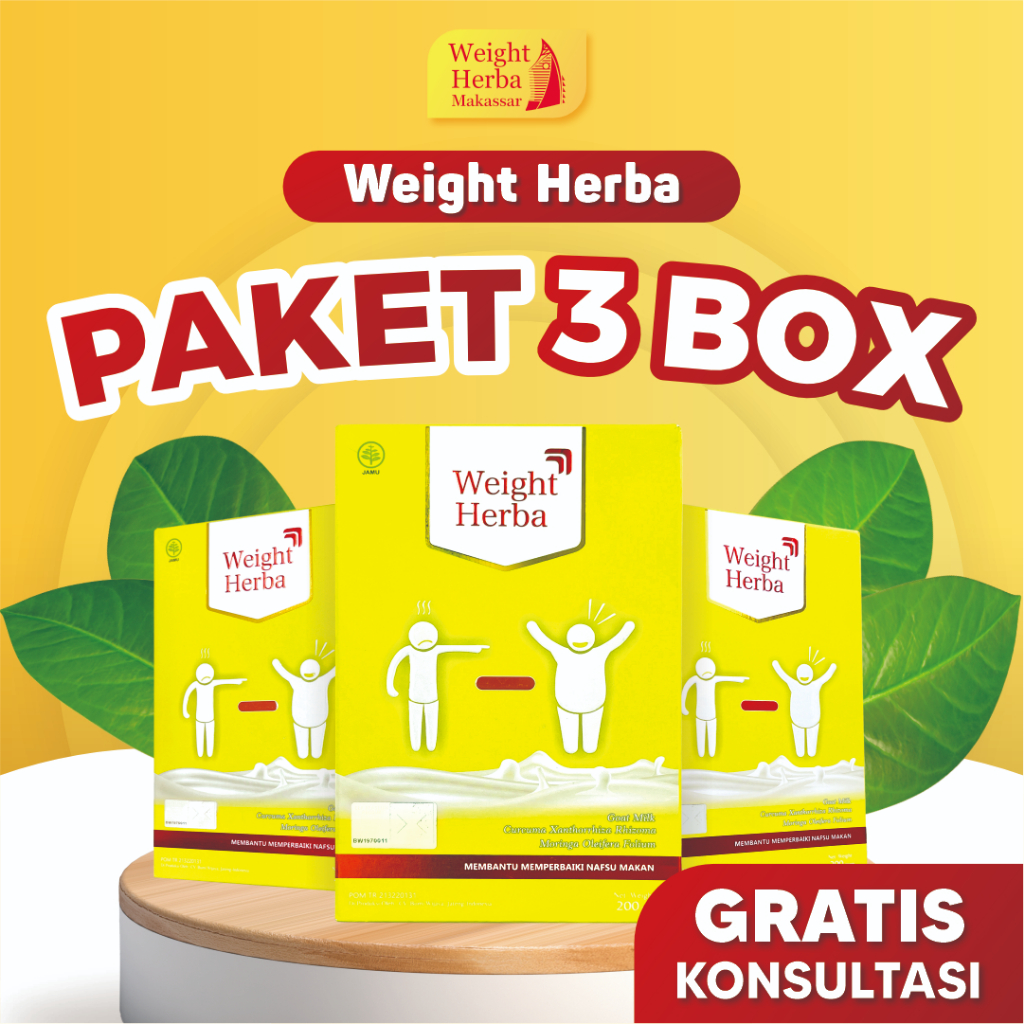 

Paket 3 Box Weight Herba: Susu Mengoptimalkan Keseimbangan Nutrisi, Meningkatkan Berat Badan
