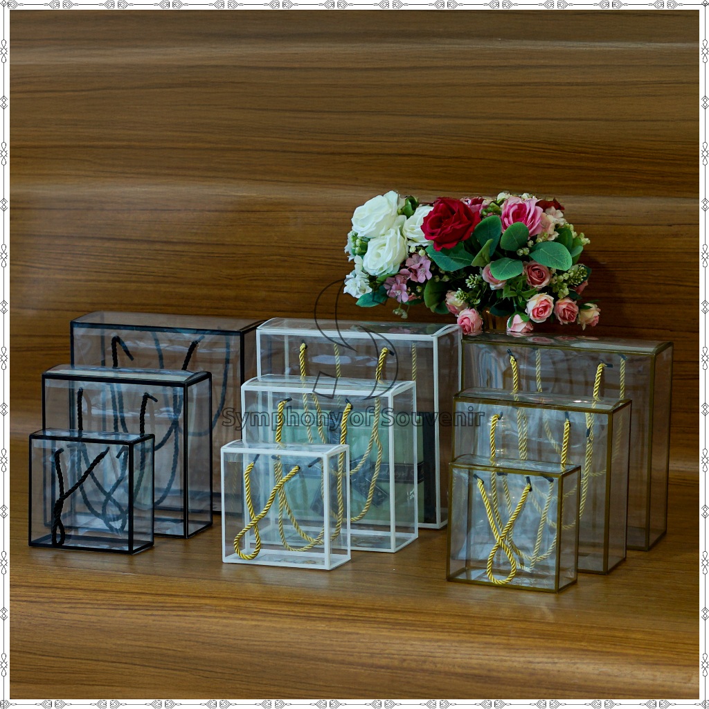 

Flower Box Mika Handle Tali Kotak Hadiah Hampers Kotak Souvenir Gift Bag Kotak Multifungsi