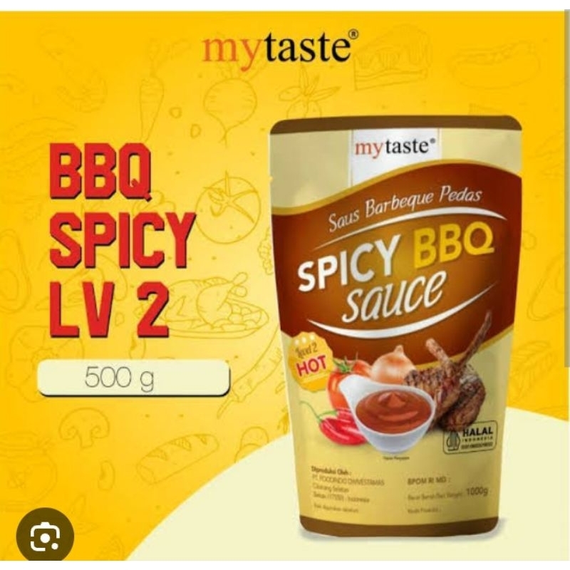 

my taste saus barbeque BBQ level 2 spicy pedas 500 gram