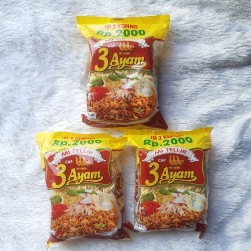 

Mie telur 3 ayam (dapat 3)