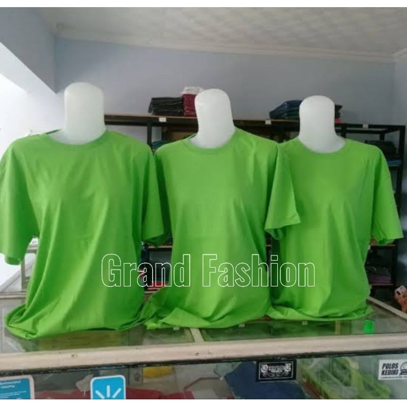BAJU KAOS POLOS PRIA/WANITA ROUND NECK WARNA HIJAU FUJI