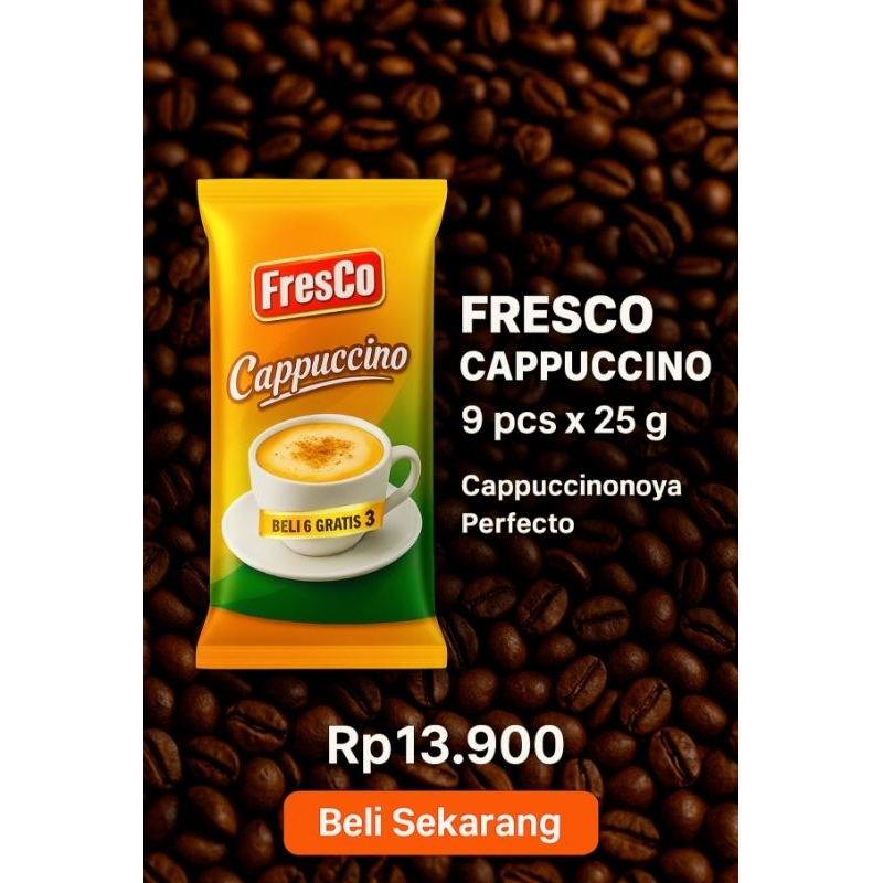 

fressco cappuccino 9 X 25gram