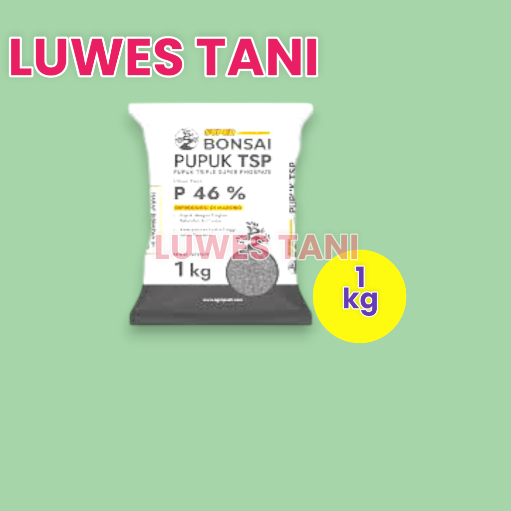 Pupuk TSP 46 Super Bonsai 1 kg kemasan pabrik p 46%