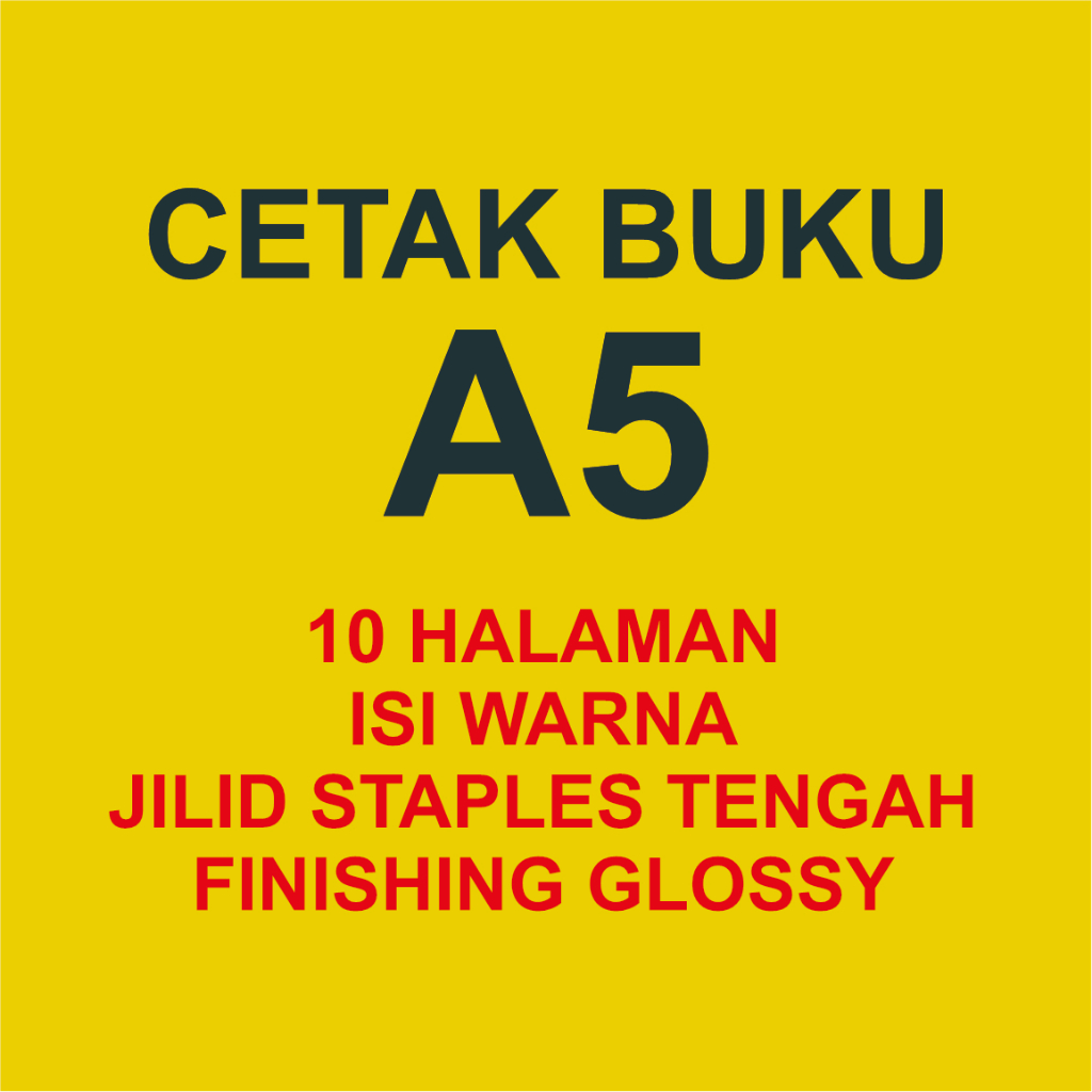 CETAK BUKU FULL WARNA STAPLES TENGAH 10 HALAMAN
