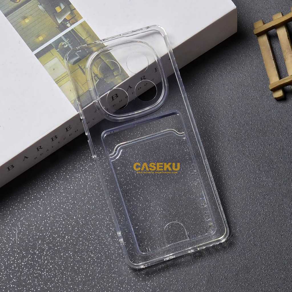 Poco X7 5G Poco X3 GT Card Case Clear / Slot Kartu Bening Case Poco X7 5G Poco X3 GT