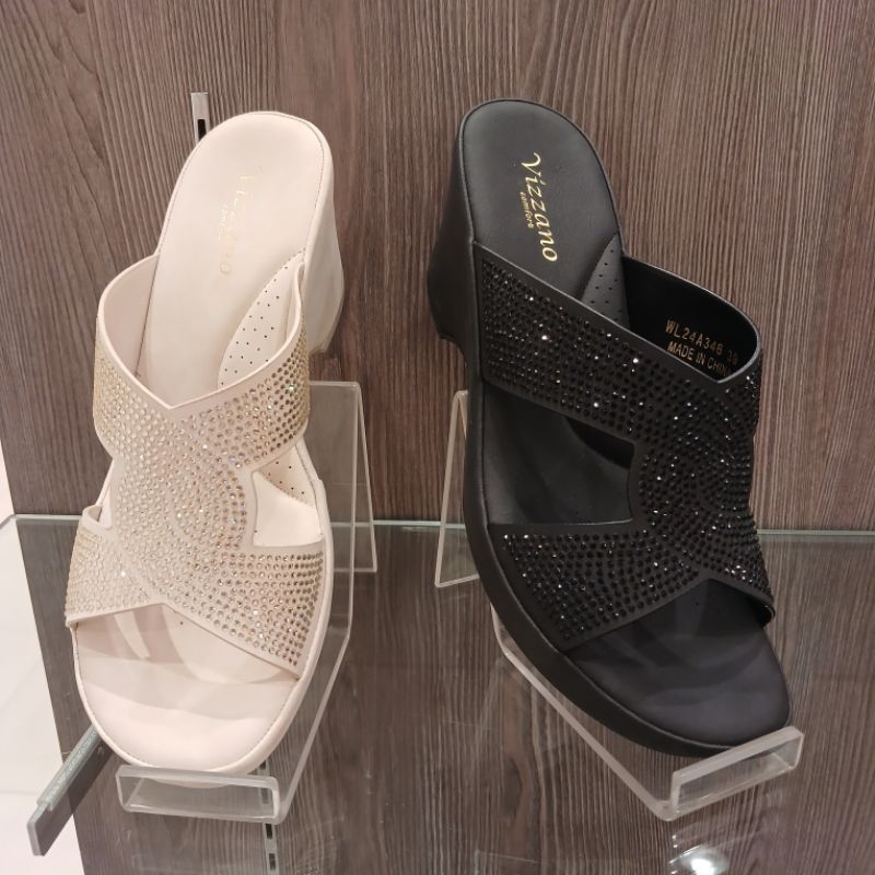 sanda wanita pesta wedges 7cm rigan VIZZANO❗️ori by matahari