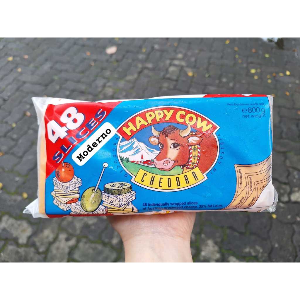 

Happy Cow Red Cheddar Cheese Slices isi 48