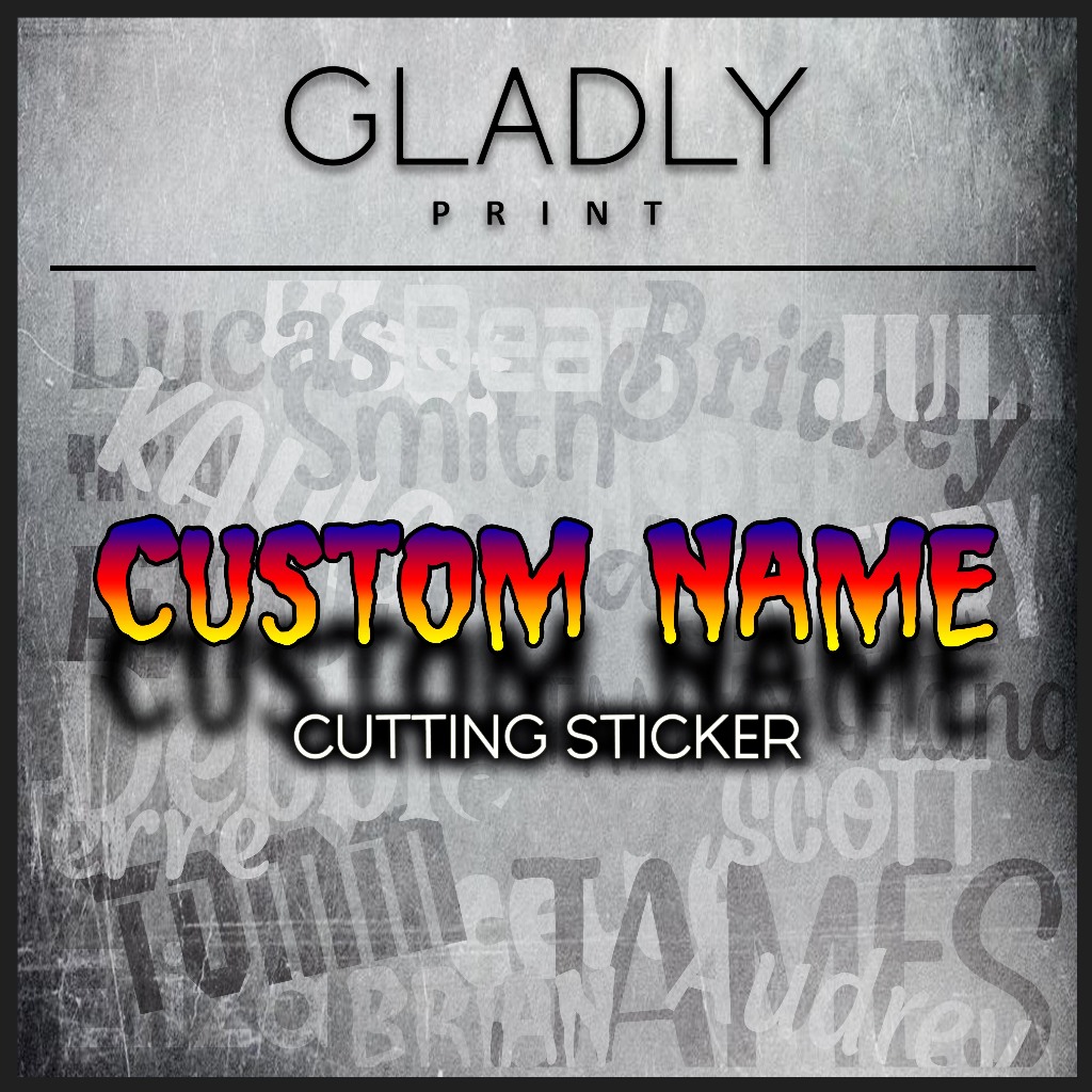 CUTTING STICKER NAMA PART 1 || CUSTOM TULISAN BEBAS DESAIN SATUAN