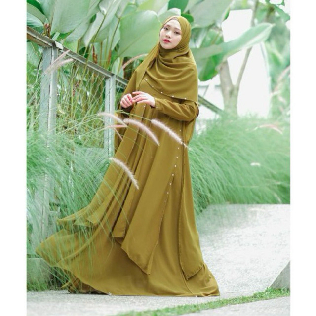 Preloved Shafa Dress + Pashmina Abaya by Kazami