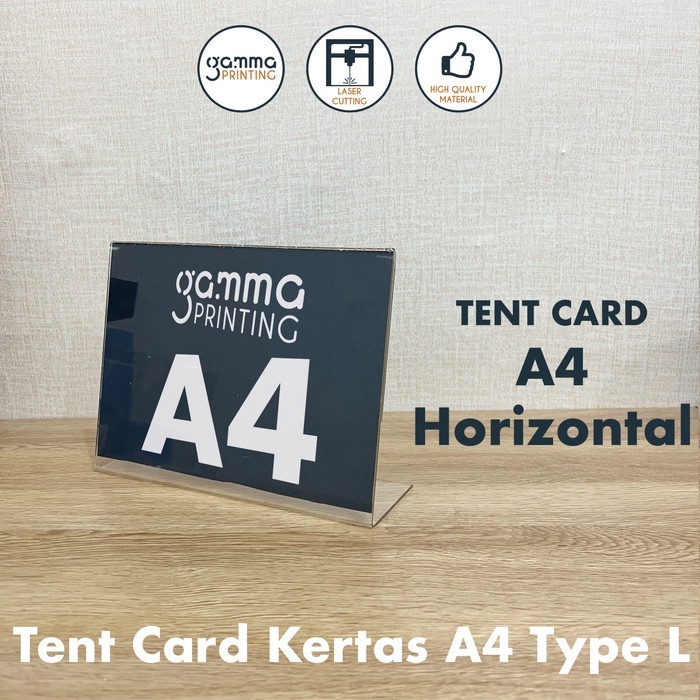

Koota - Akrilik Tempat Brosur L A4 Horizontal / Acrylic Tent Card Holder