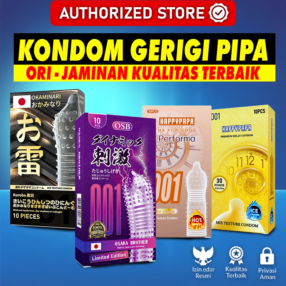 Condom Dotted Ribbed Ultrathin 001 - Kondom Bergerigi Berduri Tertipis 001