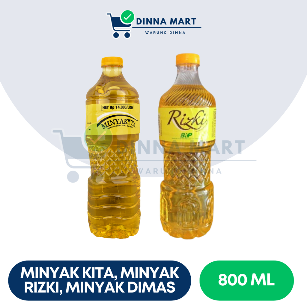 Minyak Goreng Botol Pouch Minyak Kita Andalan Kita Minyak Dimas Rizki 800 ML 1 Liter