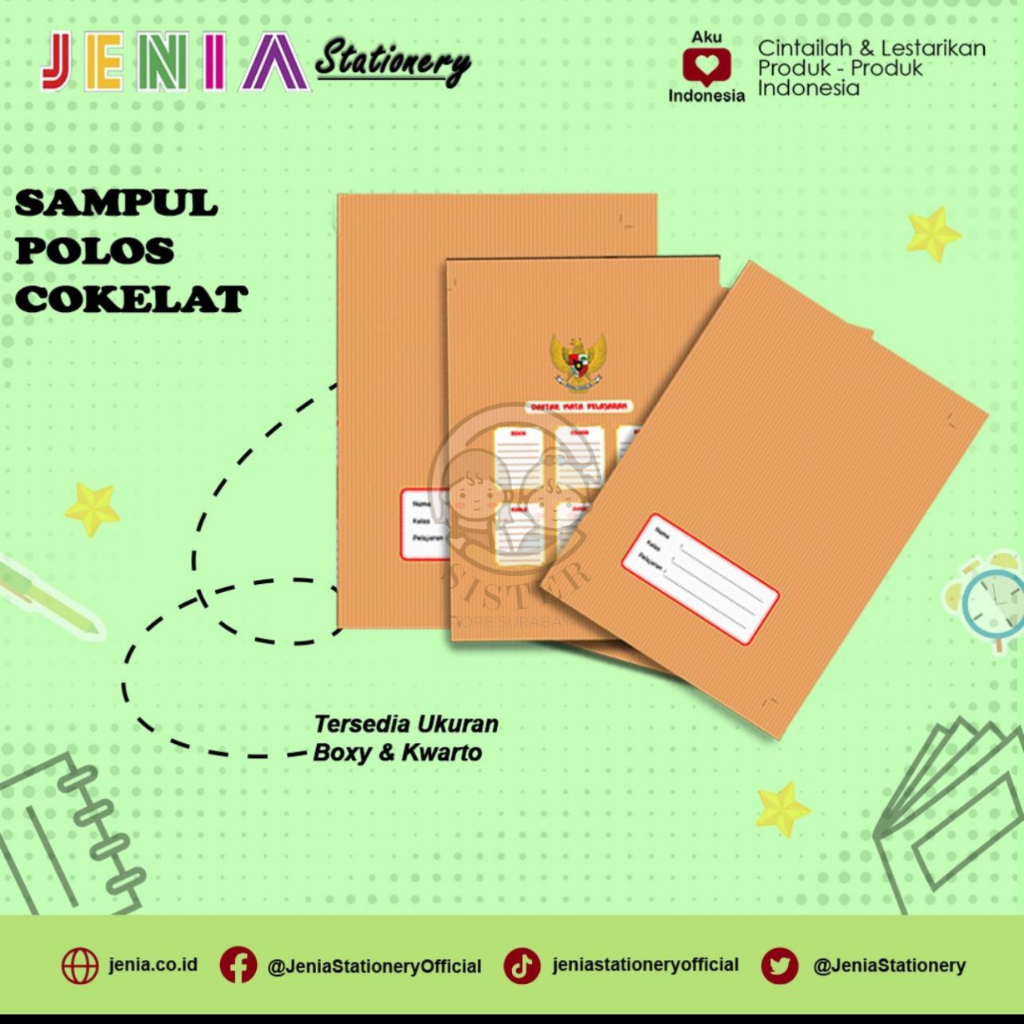 

Sampul Buku Coklat Polos/Fancy Kwarto Boxy